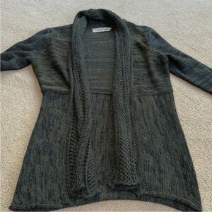 Peruvian Link Women's Dark Green Alpaca Cardigan Sweater, Size‎ S
